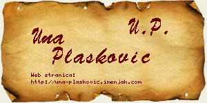 Una Plasković vizit kartica